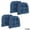 Indigo, variant on 19-inch U-Shaped Micro Suede Tufted Dining Chair Cushions (Set of 4) - Indigo