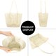 thumbnail image 5 of VOROLO Bolso de playa de malla,Bolso Hobo Fairycore para mujer,Bolso de hombro,Bolsos de ganchillo casuales de verano suaves, 5 of 5