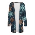 thumbnail image 4 of Puntoco Blusa Tipo Cárdigan Informal De Manga Larga Con Bolsillos Y Estampado Para Mujer A La Moda, 4 of 5