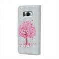 thumbnail image 4 of Galaxy S8 Case, Galaxy S8 2017 Case, Allytech 3D Emboss PU Leather Flip Protective Wallet Stand Cover & Credit Card Slots Pocket for Samsung Galaxy S8 (5.8") (Pink Tree), 4 of 10