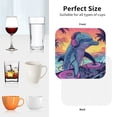 thumbnail image 5 of Leather Coasters with Heat-resistant for Drinks, Hip-Hop DJ Dolphin Cup Coasters Cup Pad Mat for Tabletop Protection, Coffee Table, Office Desk and Housewarming Gift, 5 of 5