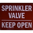 thumbnail image 1 of Sprinkler Valve Keep Open Sign (Aluminium Reflective, RED 10X12), 1 of 4