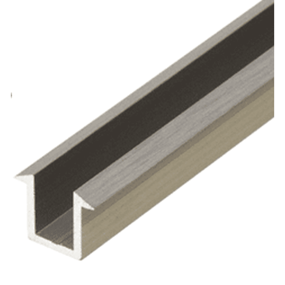 CRL SDCF38BN Brushed Nickel UChannel for 3/8" Glass Recess 95" Stock