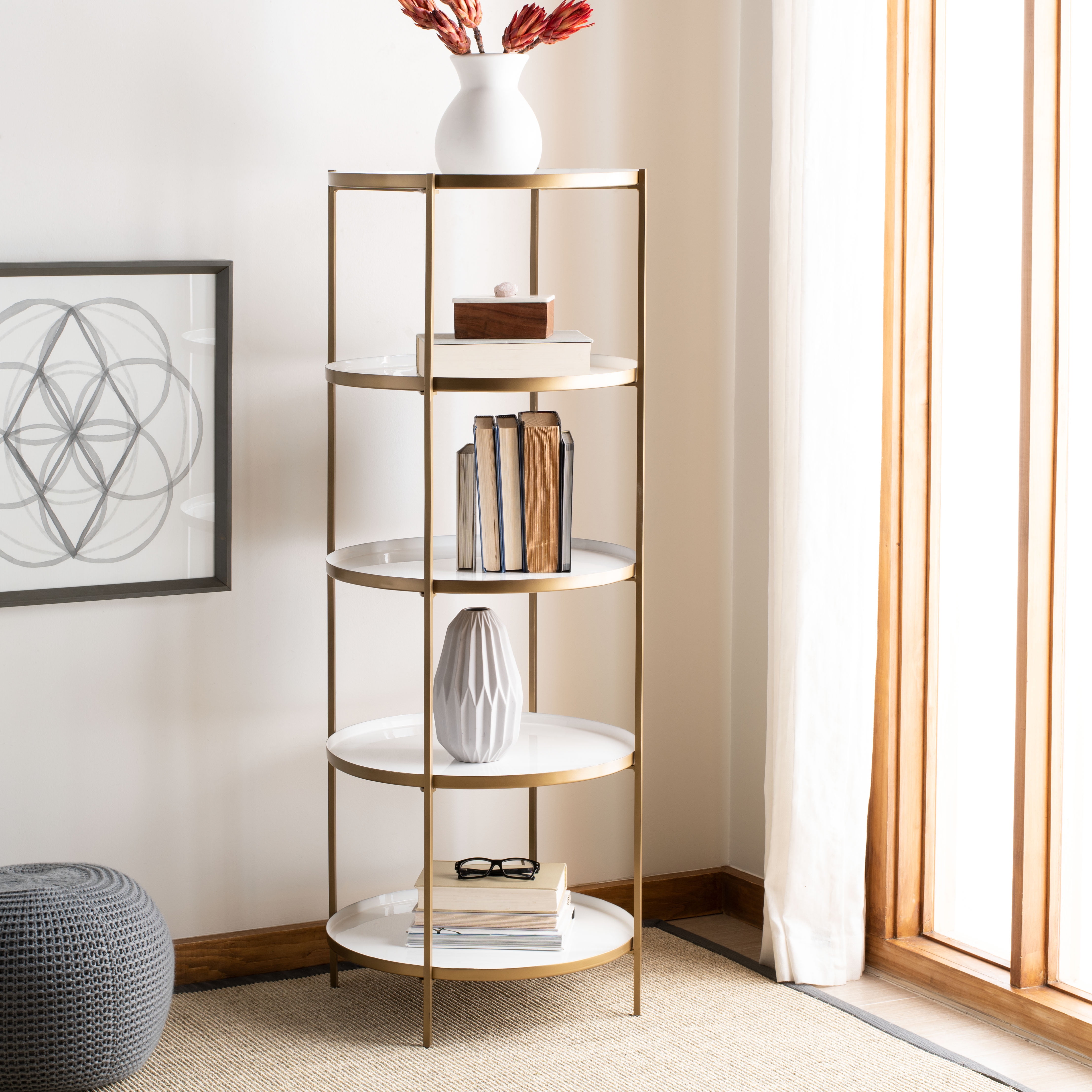 Safavieh Tia Modern Glam 5Tier Round Etagere