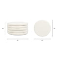 thumbnail image 6 of Fuji 36" Round Upholstered Storage Cocktail Ottoman Ivory White Boucle, 6 of 8