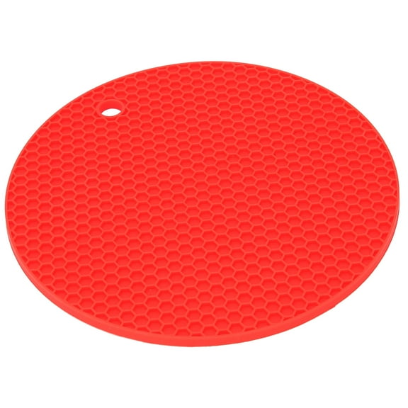 Tebru Table Mat,Silicone Mat,Round Shape Mat Food Grade Thickened Silicone Placemat Insulation Pad Microwave Oven Mat