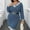 002 Blue, variant on Womens Plus Size Long Sleeve Sweater Midi Dress Casual V-Neck Bodycon Knit Ribbed Color Block Long Dress for Fall Winter
