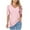 Pink, variant on Sentmoon Womens Strappy Cold Shoulder Shirts V Neck Short Sleeve Tops Comfy Pullover Basic Plus Size Womens Summer Tops 2025 Up to 40% Off