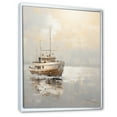 thumbnail image 2 of Designart "Simplistic Horizon With Fishing Boat" Coastal Boat Floater Framed Wall Art Prints, 2 of 5