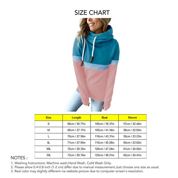 Ladies Casual Hoodie, Free Matching High Neck Hood Fashionable Women Hoodie  For Shopping Lake Blue And Pink M 