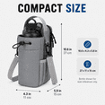 thumbnail image 4 of QingRoam Magnetic Water Bottle Bag for Gym with Phone Pocket Metal Surface Attachment Adjustable Crossbody Strap Gray, 4 of 7