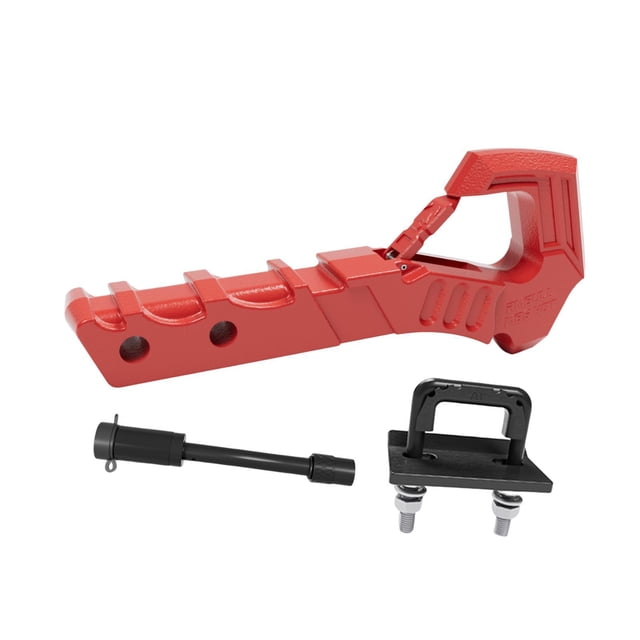 harayaa Tow Hook for Trucks Easy Installation Supplies Heavy Duty Vehicles Hitch with Red