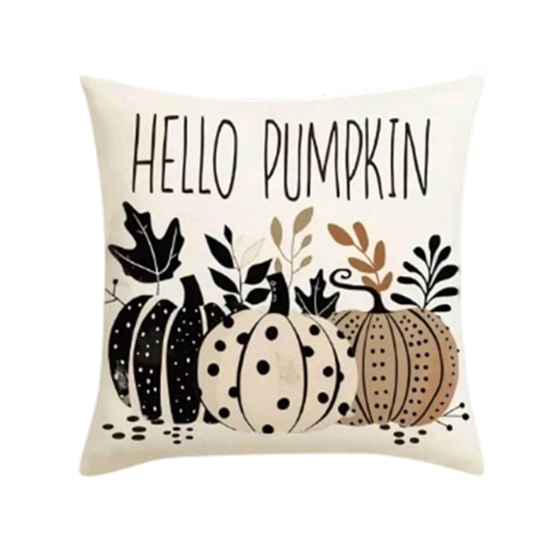 Funda de cojín decorativa de calabaza de otoño, ideal para sofá cama, decoración de interiores y exteriores, de poliéster, para otoño.