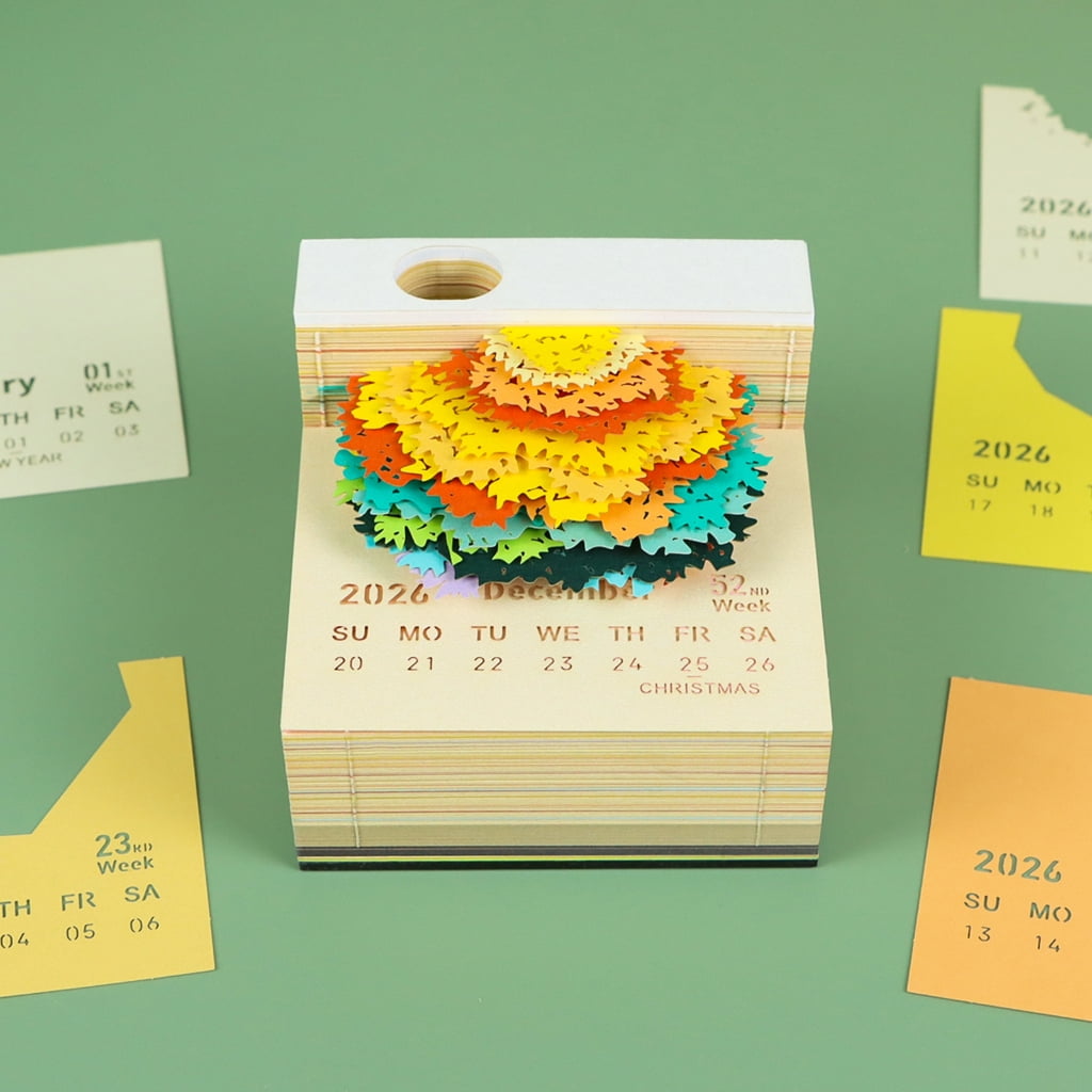 MOMOJIA Twenty twenty six Spring Jungle Papercraft Calendar Weekly Planner With Detachable Record Exemplary For Time Management And Office Deck