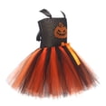 thumbnail image 7 of YUEHUA Toddler Halloween Princess Fancy Dress, Sparkle Organza with Bow Accent, Beautiful Ruffled Hem Holiday Party Outfit for Girls 5-8Y, 7 of 7