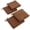 Chocolate, variant on 20-inch by 19-inch Polyester Chair Cushion (Set of Four) - Java
