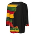 thumbnail image 4 of BVOFAR Black History 3/4 Sleeve T-Shirts for Women African American Shirts Crew Neck Black History Month Tops, 4 of 5