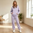 thumbnail image 3 of Bexdxz Workout Sets For Women 2026 Hoodies and Wide Leg Sweatpant Fall 2 Piece Outfits Sweatsuit for Casual Everyday Wear Light Purple S, 3 of 6