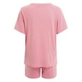 thumbnail image 4 of Riforla Two Piece Outfits for Women Shorts Casual Sets Button Down Top and Shorts Set Sweatsuits with Pockets Pink M, 4 of 4