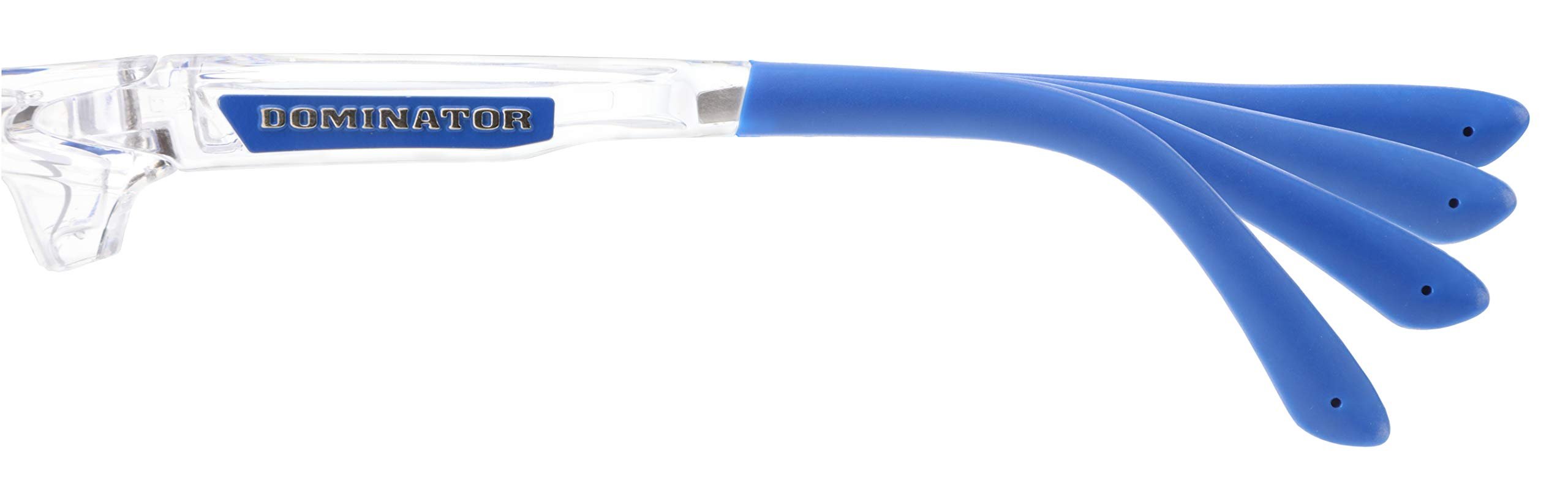 Dominator® DM3 Safety Glasses, Polycarbonate Blue Diamond Mirror Lens, Duramass®, Clear Polycarbonate/Blue TPR
