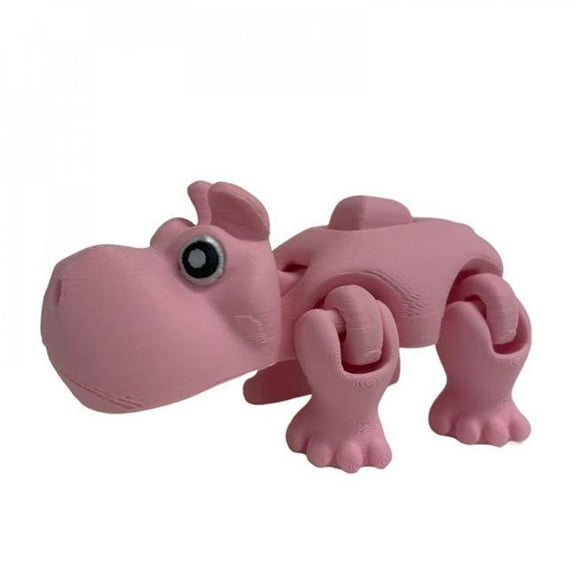 MDR Trading Inc. SC-105.75.749 3D Printed Pink Running Hippo Figurine
