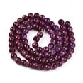 thumbnail image 3 of Baking Painted Glass Beads Strands Round Two Tone Saddle Brown 10~10.5mm Hole: 1.4mm 79~83pcs/strand 29.92~31.10 inch(76~79cm), 3 of 5