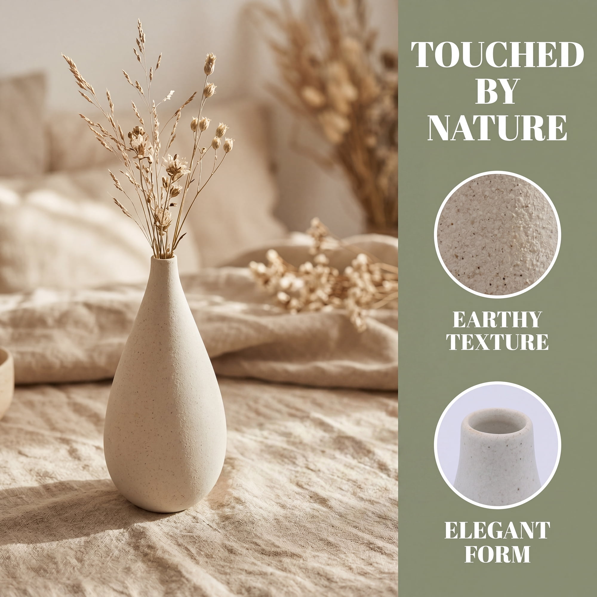 Unique Bargains Geometric Ribbed Minimalist Ribbed Flower Vase 2.4"L x 2.4"W x 4.9"H