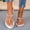 White, variant on Women's Rhinestone Flat Flip Flops, Bling Sparkly Thong Sandals - Comfortable Non-Slip Slide Sandals with Jewel Accents for Beach(White, 7)