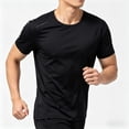 thumbnail image 3 of Havenx Men's Rashguard Swim Shirts Short Sleeve Sun Protection Upf 50+ Shirt Fast Dry Moisture Wicking T-Shirts Athletic Workout Casual Loose Fit Running Swim Clothes,Black XL, 3 of 4