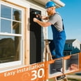 thumbnail image 5 of Exterior Louver Shutters - Easy DIY Install, Weather-Resistant Polypropylene for Vinyl and Brick - 14.5"W*81" H, Black, 5 of 9
