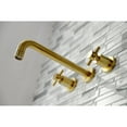 thumbnail image 4 of Kingston Brass KS8027DX Concord Two-Handle 3-Hole Wall Mount Roman Tub Faucet in Brushed Brass, 4 of 9