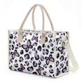 thumbnail image 2 of ZUXONGSY Butterfly Leopard Print Print PVC Tote Bag for Women Transparent Handbag with Top Handle Shopper Purse for Airplane Travel and Beach Vacation, 2 of 7