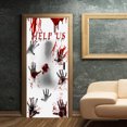 thumbnail image 1 of Nuevas pegatinas para ventana de Halloween, pegatinas grandes de demonios aterradores para decoración de fiesta de Halloween, pegatinas de bricolaje con manos y pies sangrientos para la escuela familiar de vidrio(R) brillar Electrónica, 1 of 5
