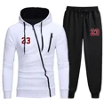 thumbnail image 3 of Chándal para hombre, novedad en ropa deportiva, estampado, chaqueta con cremallera, abrigo, sudaderas con capucha informales, pantalones deportivos para correr, ropa cálida para exteriores para hombre, 3 of 4