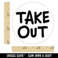 thumbnail image 2 of Take Out Fun Text Rubber Stamp for Scrapbooking Crafting Stamping - Small 3/4 Inch, 2 of 7