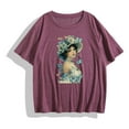 thumbnail image 4 of Busydd Tshirts Shirts for Women Casual Fashion Print Graphic Tees for Women Crewneck Short Sleeve Summer Tops Comfortable Versatile Going Out Tops M, 4 of 4
