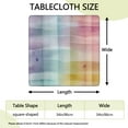 thumbnail image 2 of Colorful Watercolor Stripe Pattern Square Fitted Tablecloth with Elastic Edge,Square Table Cover,Washable Elastic Table Cover for Home Kitchen Party Decor 34"x34", 2 of 6
