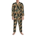 thumbnail image 3 of Naloa Camouflage Rabbit Men’s Pajamas Set - Long Sleeve Button Down Sleep Shirt and Pajama Bottoms Sleepwear Set-X-Large, 3 of 7