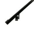 thumbnail image 6 of Modern Aluminum Handrail Grab Bar Kit, Adjustable Steel Brackets Included, Returns to Wall, 12 Foot Handrail, Black, 6 of 9