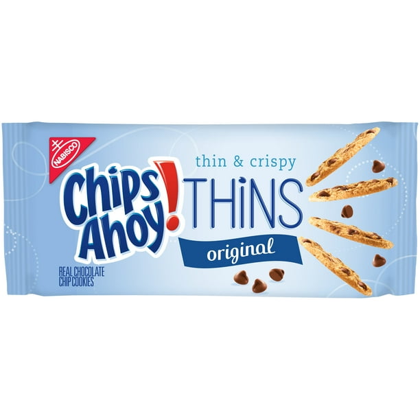 Chips Ahoy Thins Original Chocolate Chip Cookies 7 Oz Walmart Com