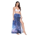 thumbnail image 2 of FORMRS Womens Long Sarong Beach Wrap Semi-Sheer Bikini Skirt Bathing Swimsuit Cover Up, Crystal Ball, 2 of 7