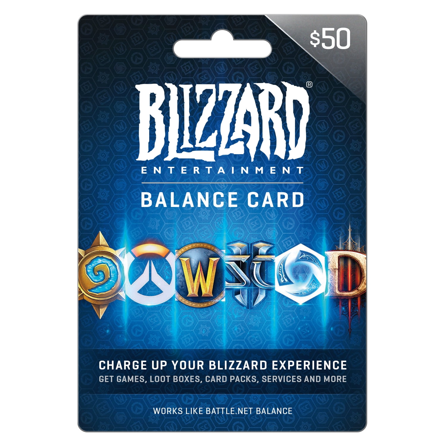 Battle Net Balance Store Gift Card 50 Blizzard Entertainment Digital Download Walmart Com Walmart Com