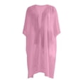 thumbnail image 6 of Lixiuxyad ‌Women's Long Chiffon Cardigan 3/4 Sleeve Open-Front Lightweight Summer Outfits,Red, 6 of 6