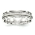 thumbnail image 1 of SS 7mm Brushed Fancy Band Size 8.5 in Sterling Silver, 1 of 3