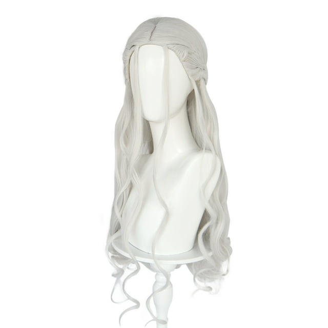 Peluca para cosplay Daenerys Targaryens de Juego de Tronos (68 cm)