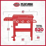Char-Griller® Flat Iron® 3-Burner Gas Griddle with Lid in Black