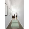 thumbnail image 2 of VCNY Home Savannah Fringe Sage Stripe Cotton Blend Bath Rug Runner, 24 x 60, 2 of 5