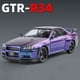 thumbnail image 1 of Nissan GTR R34 Skylin-modelo de coche de aleación Fast & Furious, sonido y luz, juguete coleccionable para niños, regalo de cumpleaños, 1:24, 1 of 5