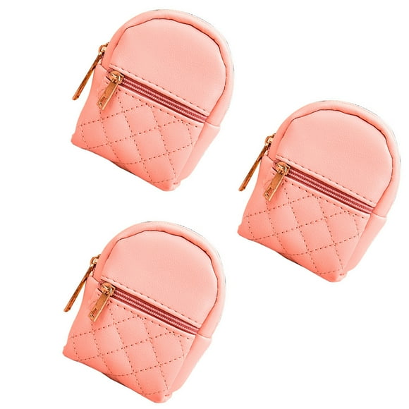 Sonducket Mochila Nueva Kawaii PU Mini Bolsas Mujeres Niñas Niños Bolsa de Gran Capacidad Cambiar Tarjetas de Llaves Atractivamente Pure Casual Bolsas de mensajero y de hombro Rosa