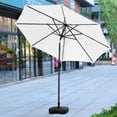 thumbnail image 4 of WestinTrends Paolo 9 Ft Outdoor Umbrella with Base Included, Market Table Umbrella with 64 Pound Solid Square Concrete Base, White, 4 of 7